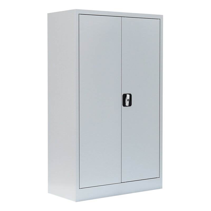 Produktbild Lüllmann Flügeltürenschrank mit 2 Fachböden 1200 x 800 x 383 mm in lichtgrau bild 10