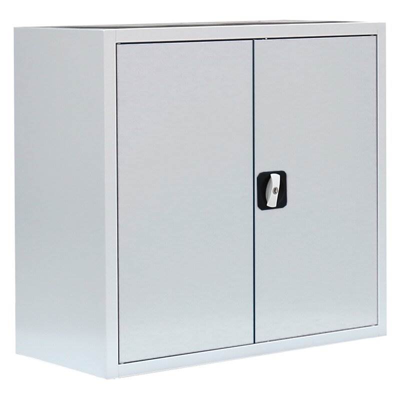 Produktbild Lüllmann Flügeltürenschrank mit 1 Fachboden 750 x 800 x 383 mm in lichtgrau bild 1