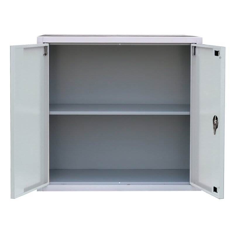 Produktbild Lüllmann Flügeltürenschrank mit 1 Fachboden 750 x 800 x 383 mm in lichtgrau bild 3