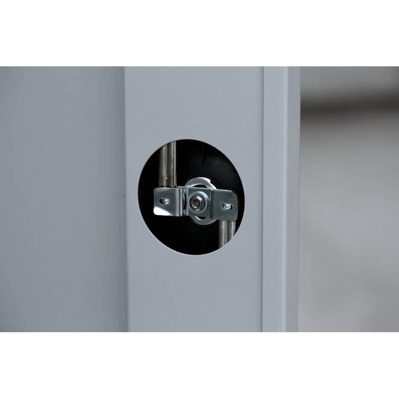 Produktbild Lüllmann Flügeltürenschrank mit 2 Fachböden 1000 x 800 x 383 mm in lichtgrau bild 7