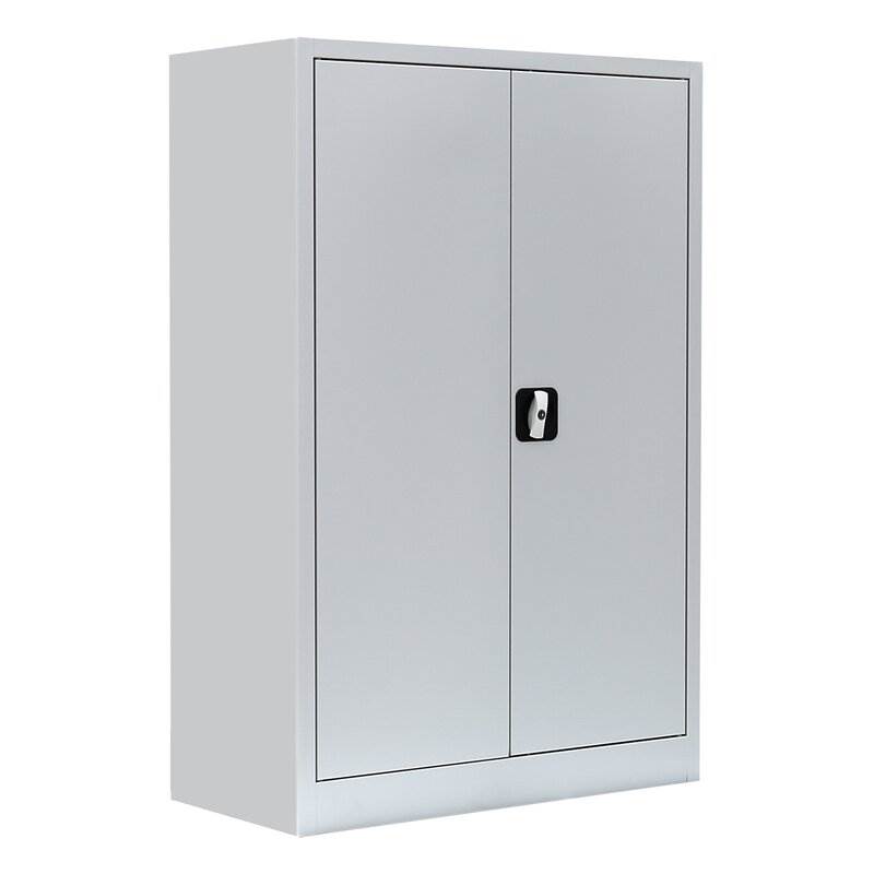 Produktbild Lüllmann Flügeltürenschrank mit 3 Fachböden 1200 x 925 x 422 mm in lichtgrau