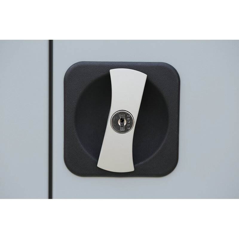 Produktbild Lüllmann Flügeltürenschrank mit 3 Fachböden 1200 x 925 x 422 mm in lichtgrau bild 4