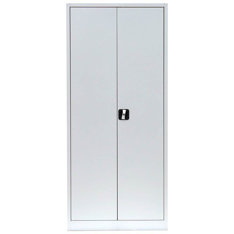 Produktbild Lüllmann Flügeltürenschrank mit 4 Fachböden 1800 x 800 x 383 mm in lichtgrau bild 2