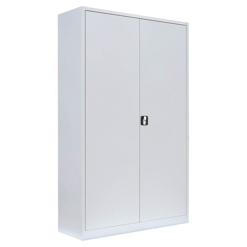 Produktbild Lüllmann Flügeltürenschrank mit 4 Fachböden 1950 x 1200 x 600 mm in lichtgrau