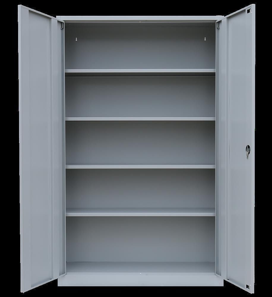 Produktbild Lüllmann Flügeltürenschrank 5 OH 1950 x 1200 x 422 mm lichtgrau enzianblau bild 3