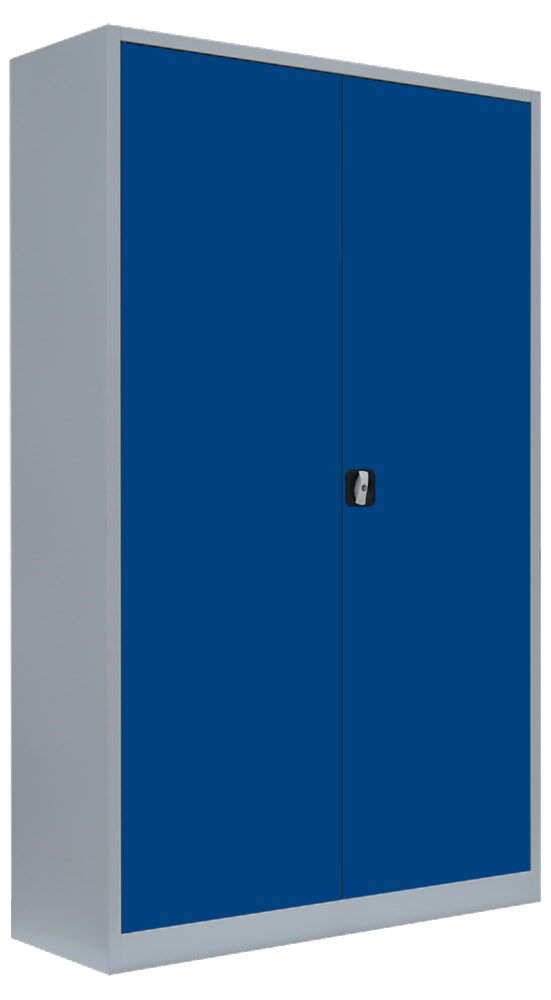 Produktbild Lüllmann Flügeltürenschrank 5 OH 1950 x 1200 x 422 mm lichtgrau enzianblau bild 6