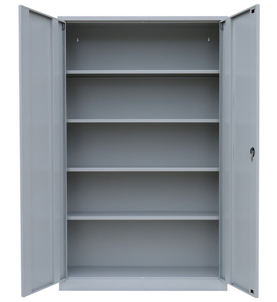 Produktbild Lüllmann Flügeltürenschrank 5 OH 1950 x 1200 x 422 mm lichtgrau feuerrot bild 9