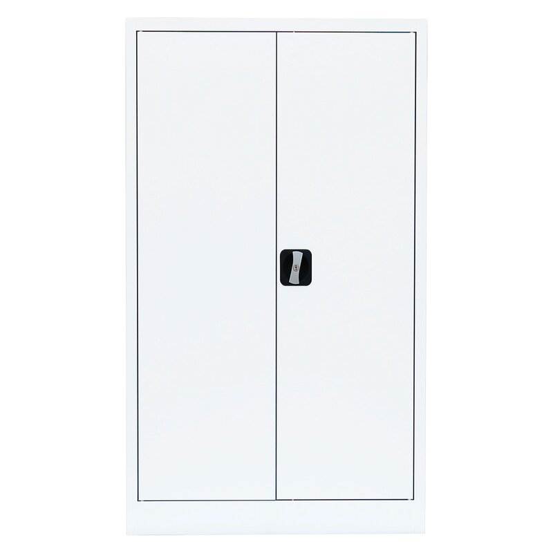Produktbild Lüllmann Flügeltürenschrank mit 2 Fachböden 1200 x 800 x 383 mm in signalweiß bild 2