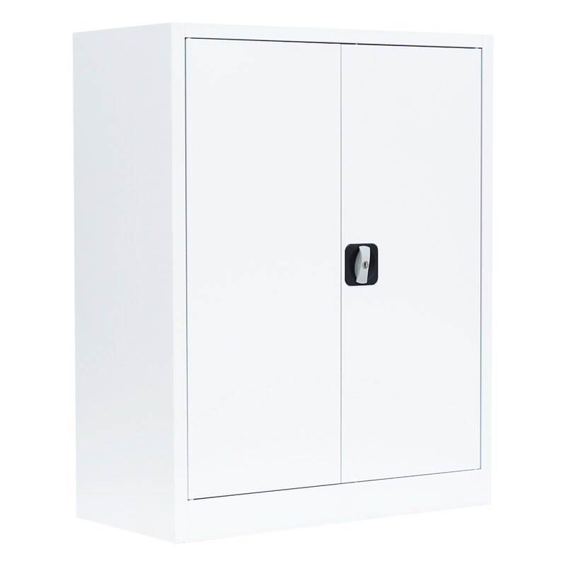 Produktbild Lüllmann Flügeltürenschrank mit 2 Fachböden 1000 x 800 x 383 mm signalweiß