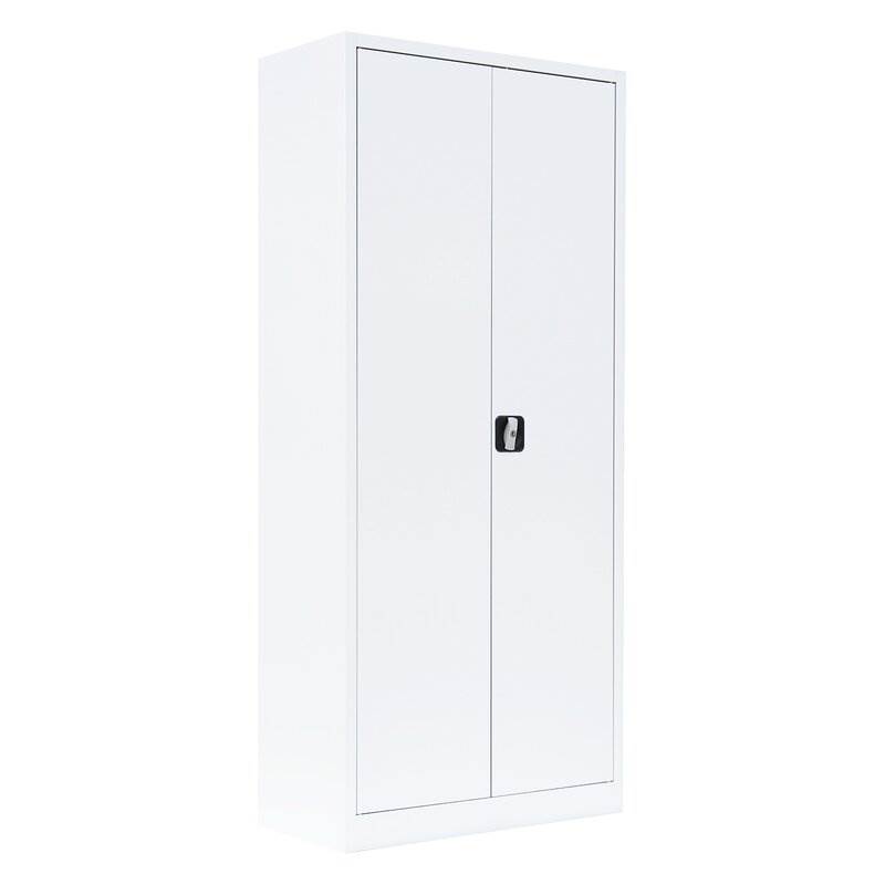 Produktbild Lüllmann Flügeltürenschrank mit 4 Fachböden 1800 x 800 x 383 mm in signalweiß