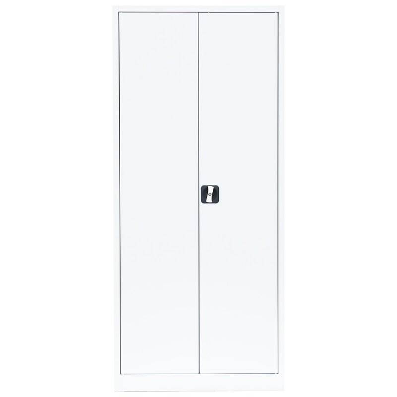 Produktbild Lüllmann Flügeltürenschrank mit 4 Fachböden 1800 x 800 x 383 mm in signalweiß bild 2