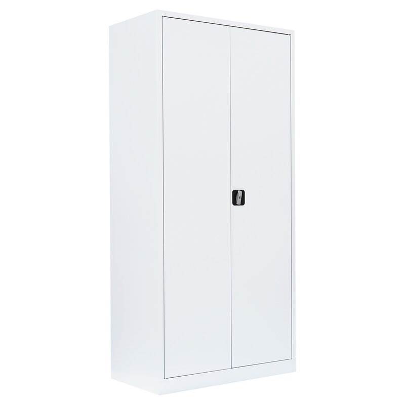 Produktbild Lüllmann Flügeltürenschrank mit 4 Fachböden 1950 x 925 x 422 mm in signalweiß