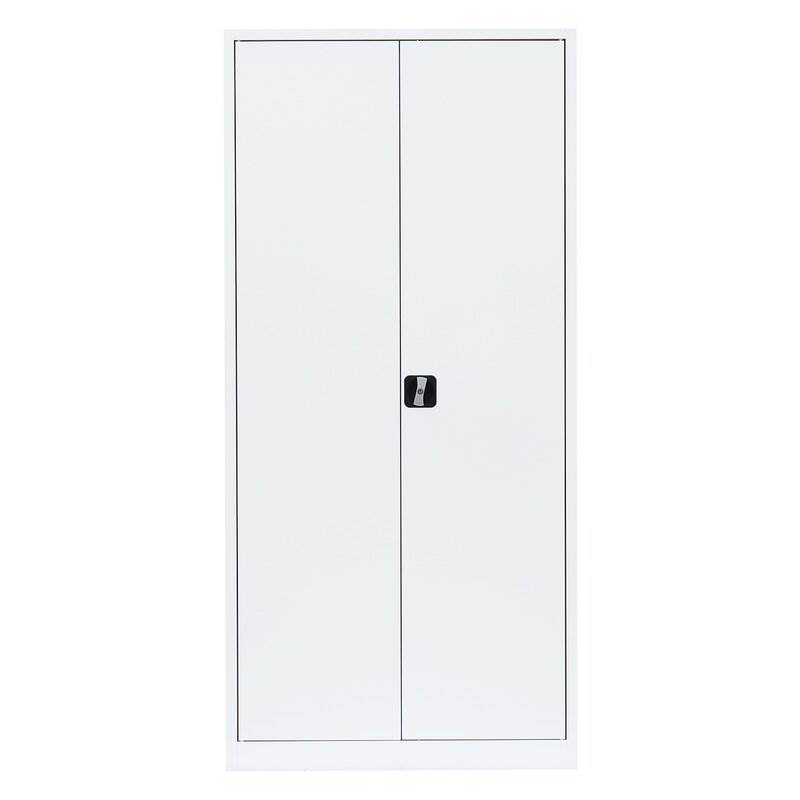 Produktbild Lüllmann Flügeltürenschrank mit 4 Fachböden 1950 x 925 x 600 mm in signalweiß bild 2