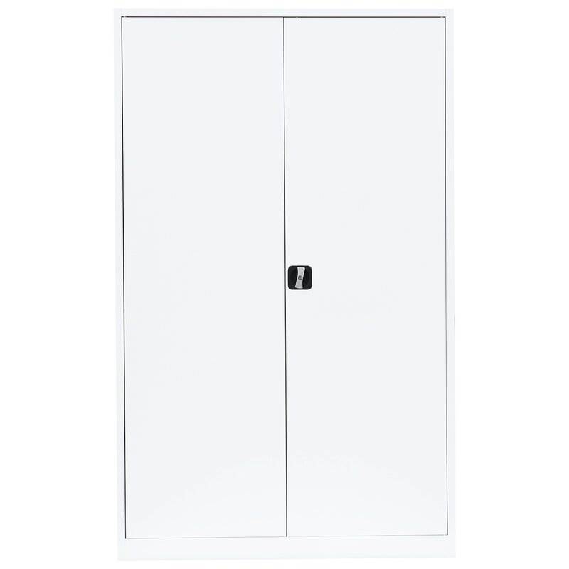 Produktbild Lüllmann Flügeltürenschrank mit 4 Fachböden 1950 x 1200 x 422 mm in signalweiß bild 2