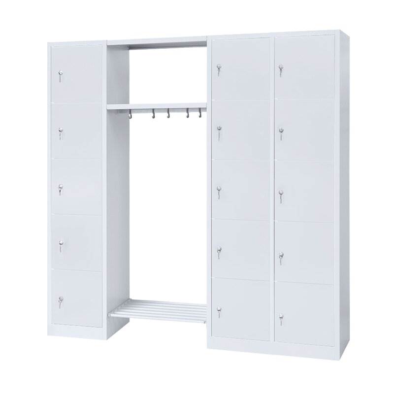 Produktbild Lüllmann Garderobe 1 Abteil links 2 Abteile rechts je 5 Fächer 1800 x 1915 x 500 mm