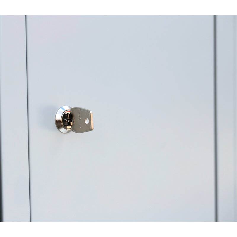 Produktbild Lüllmann Garderobe 1 Abteil rechts 5 Fächer 1800 x 1115 x 500 mm in lichtgrau bild 2