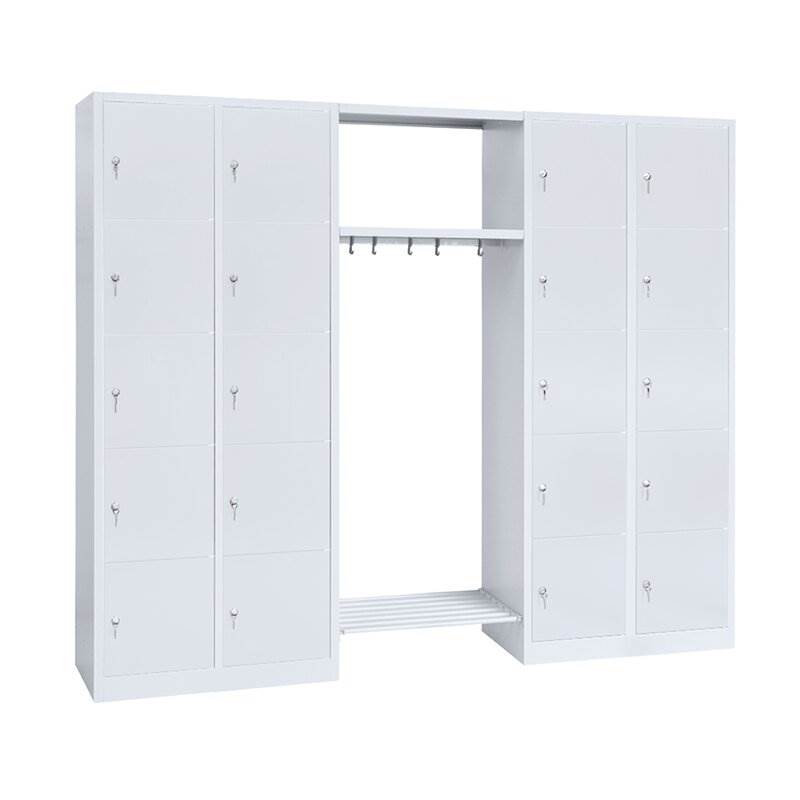 Produktbild Lüllmann Garderobe 2 Abteile links 2 Abteile rechts je 5 Fächer 1800 x 2400 x 500 mm
