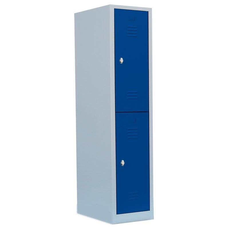 Produktbild Lüllmann Garderobenschrank 1 Abteil doppelstöckig 1800 x 415 x 500 mm
