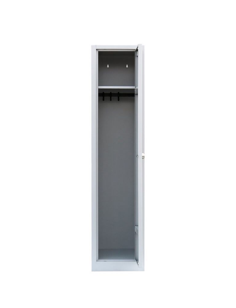 Produktbild Lüllmann Garderobenschrank 1 Abteil S/W Trennung 1800 x 415 x 500 mm signalweiß bild 2