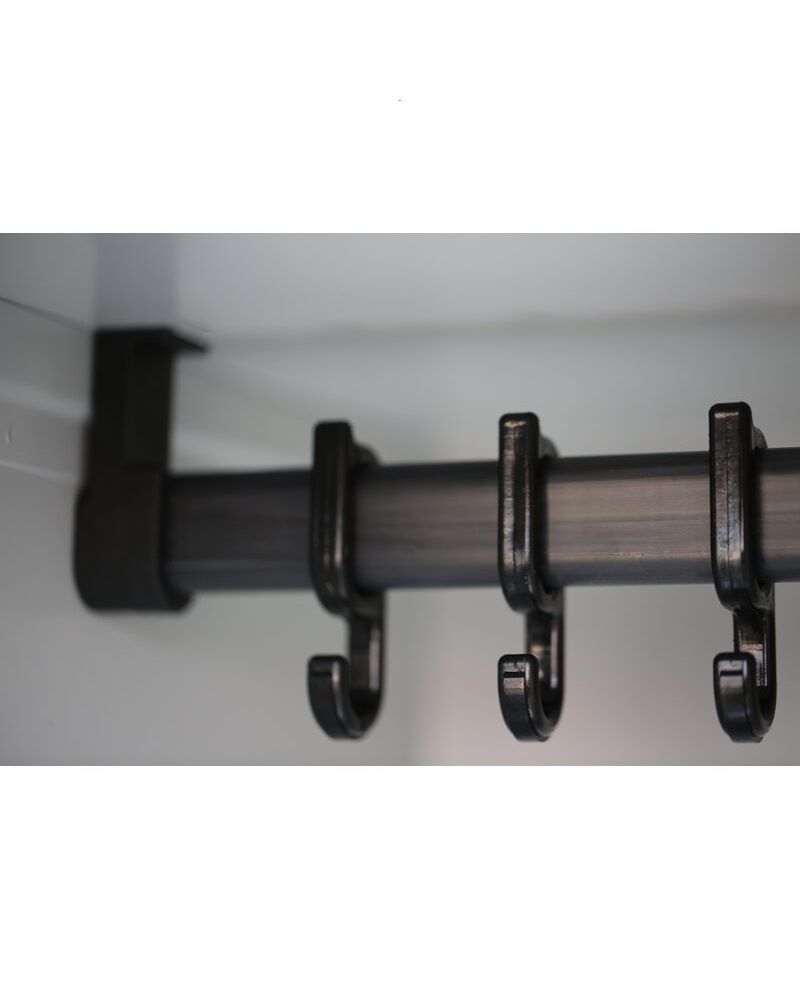 Produktbild Lüllmann XL Garderobenschrank 4 Abteile doppelstöckig 1950 x 1170 x 500 mm lichtgrau bild 9