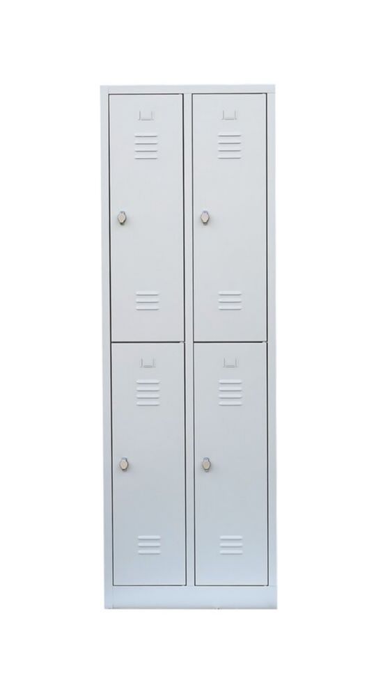 Produktbild Lüllmann XL Garderobenschrank 2 Abteile doppelstöckig 1950 x 600 x 500 mm lichtg bild 10