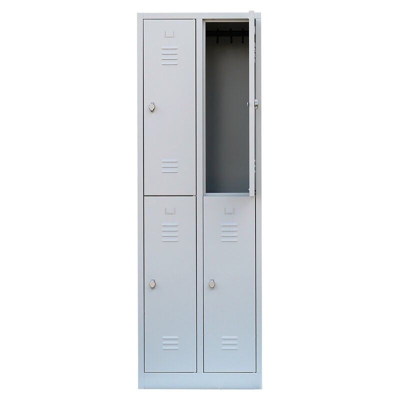 Produktbild Lüllmann XL Garderobenschrank 2 Abteile doppelstöckig 1950 x 600 x 500 mm lichtg bild 3