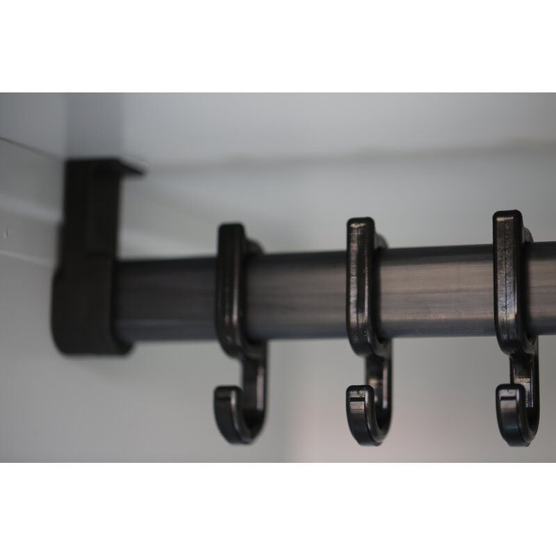 Produktbild Lüllmann XL Garderobenschrank doppelstöckig 1950 x 885 x 500 mm lichtgrau bild 4