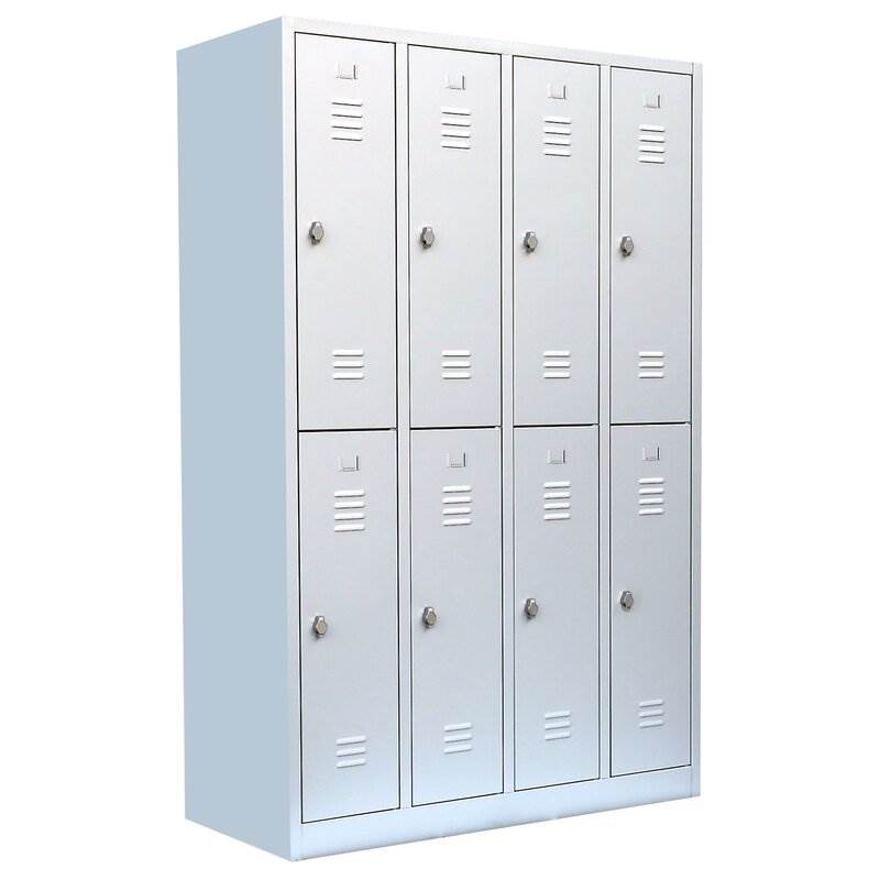 Produktbild Lüllmann Garderobenschrank 4 Abteile doppelstöckig 1800 x 1170 x 500 mm bild 1