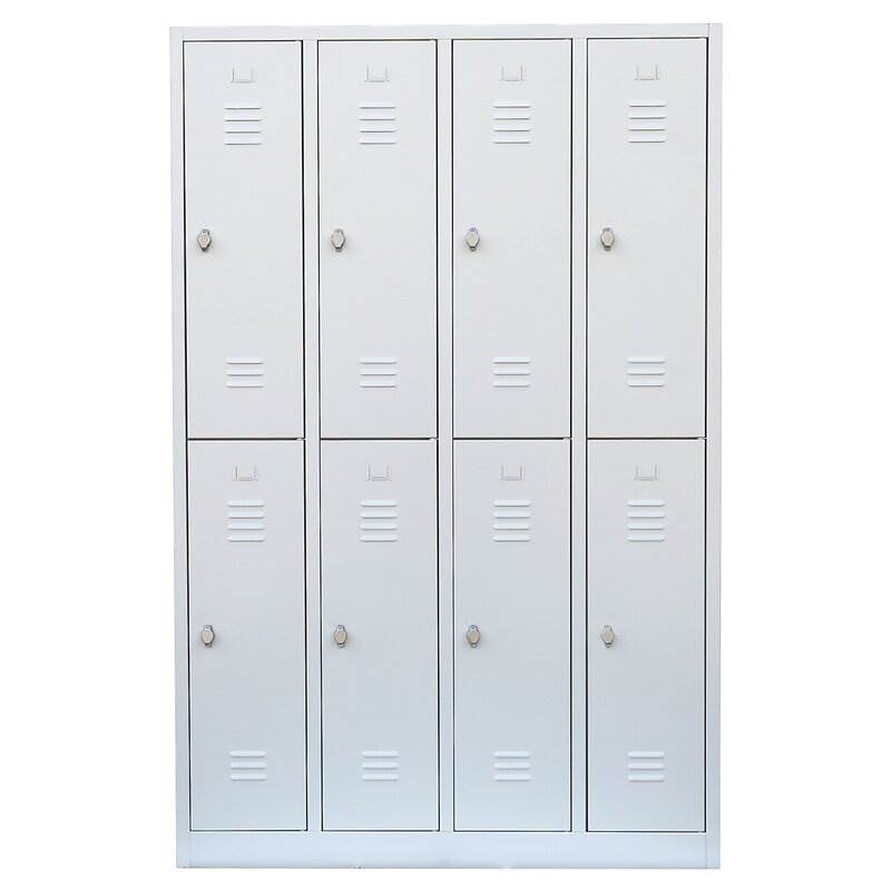 Produktbild Lüllmann Garderobenschrank 4 Abteile doppelstöckig 1800 x 1170 x 500 mm bild 2