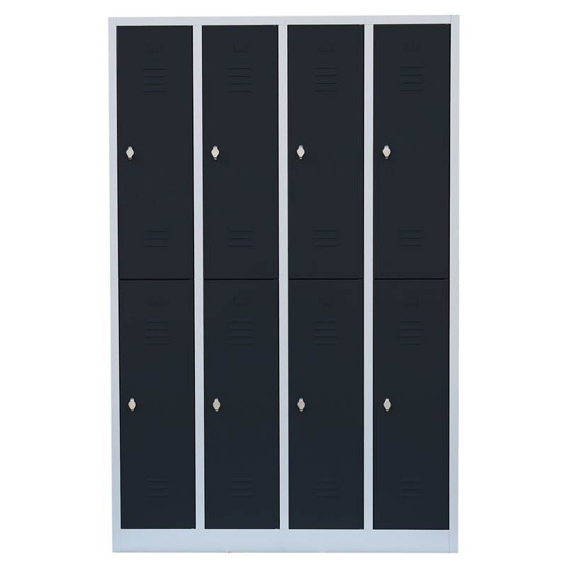 Produktbild Lüllmann Garderobenschrank 4 Abteile doppelstöckig 1800 x 1170 x 500 mm