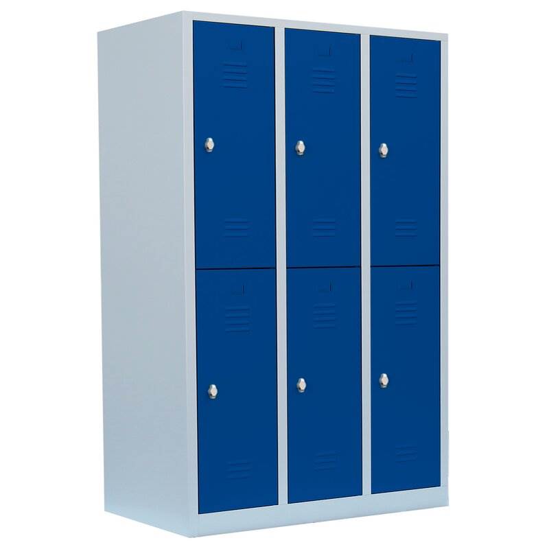 Produktbild Lüllmann Garderobenschrank 3 Abteile 1800 x 1185 x 500 mm doppelstöckig