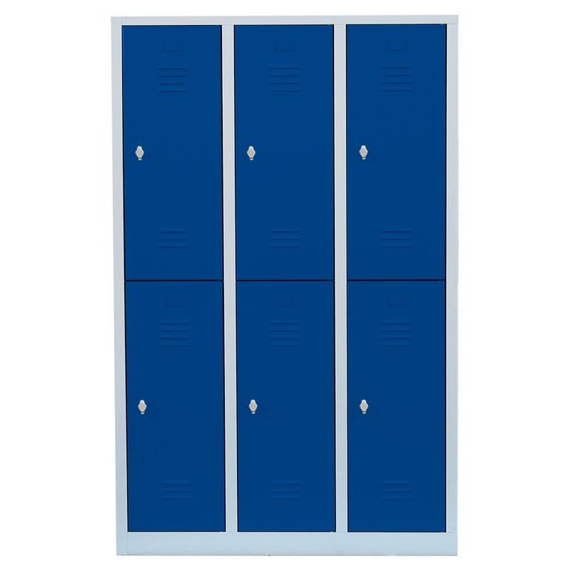 Produktbild Lüllmann Garderobenschrank 3 Abteile doppelstöckig 1800 x 1185 x 500 mm bild 2