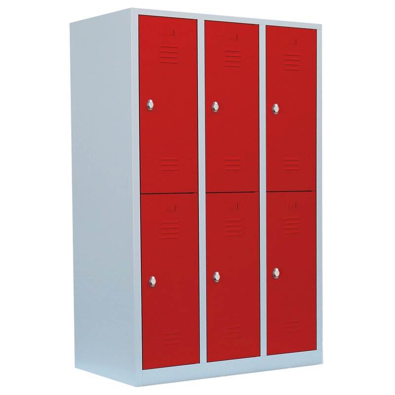 Produktbild Lüllmann Garderobenschrank 3 Abteile 2 Etagen 1800 x 1185 x 500 mm