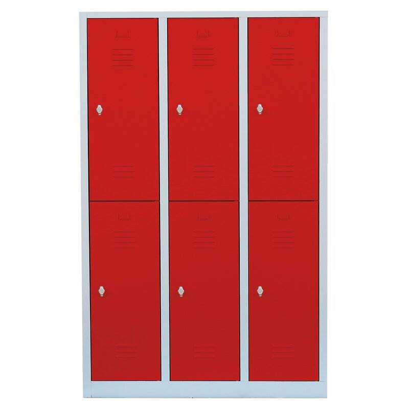 Produktbild Lüllmann Garderobenschrank 3 Abteile doppelstöckig 1800 x 1185 x 500 mm bild 2