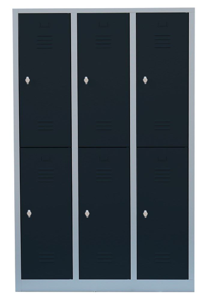 Produktbild Lüllmann Garderobenschrank 3 Abteile doppelstöckig 1800 x 1185 x 500 mm lichtgrau bild 7