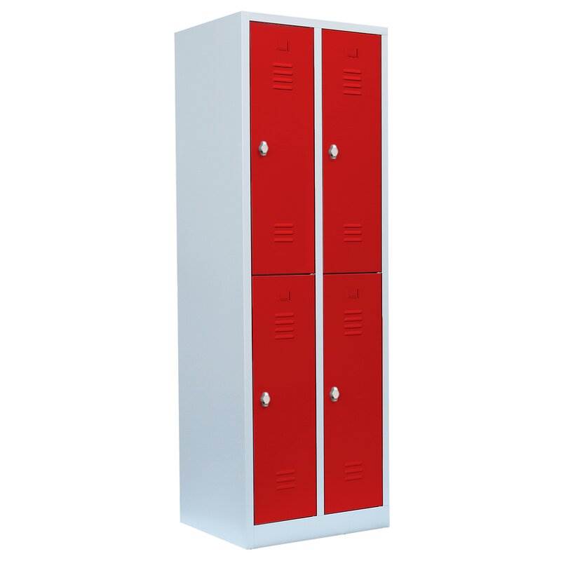 Produktbild Lüllmann Garderobenschrank 2 doppelstöckig Abteile 1800 x 600 x 500 mm