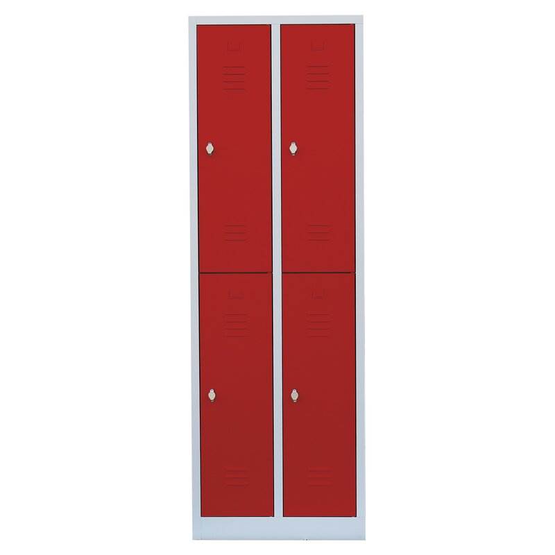 Produktbild Lüllmann Garderobenschrank 2 Abteile doppelstöckig 1800 x 600 x 500 mm bild 2