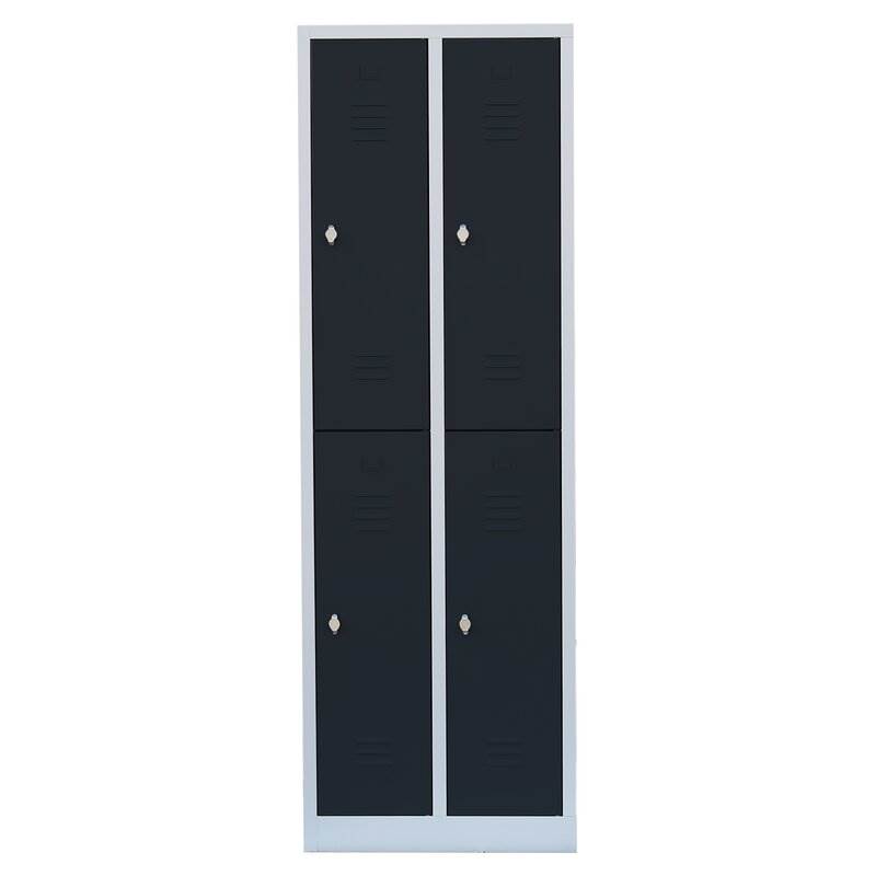 Produktbild Lüllmann Garderobenschrank 2 Abteile doppelstöckig 1800 x 600 x 500 mm bild 2