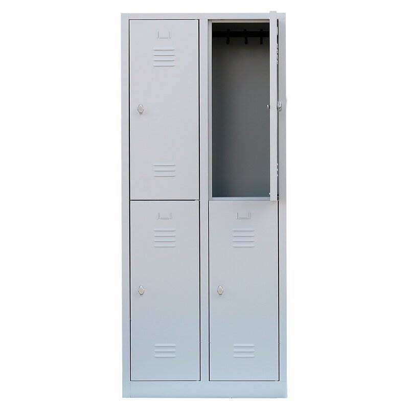 Produktbild Lüllmann Garderobenschrank 2 Abteile doppelstöckig 1800 x 800 x 500 mm lichtgrau bild 3