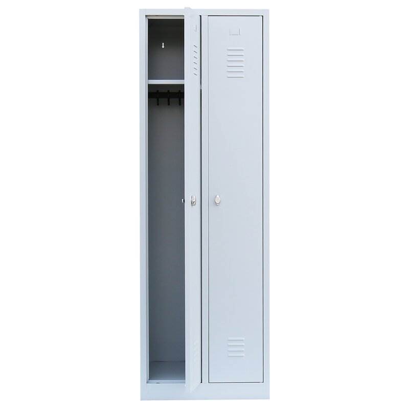 Produktbild Lüllmann Garderobenschrank 2 Abteile 1800 x 600 x 500 mm RAL 7035 lichtgrau bild 3