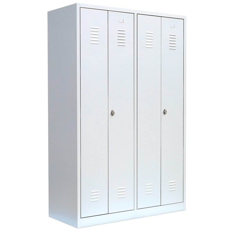 Produktbild Lüllmann Garderobenschrank 4 Abteile mittig schließend 1800 x 1170 x 500 mm