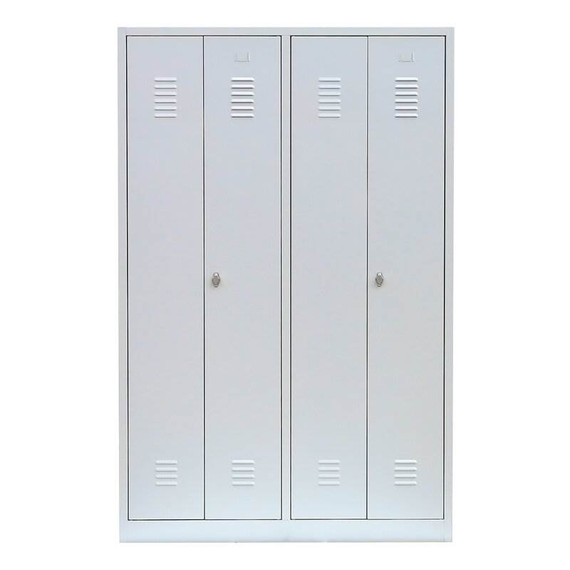 Produktbild Lüllmann Garderobenschrank 4 Abteile je 2 mittig schließend 1800 x 1170 x 500 mm bild 2