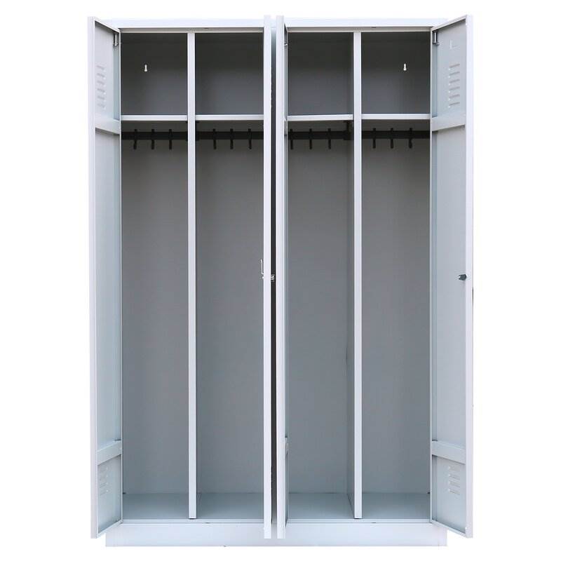 Produktbild Lüllmann Garderobenschrank 4 Abteile je 2 mittig schließend 1800 x 1170 x 500 mm bild 3