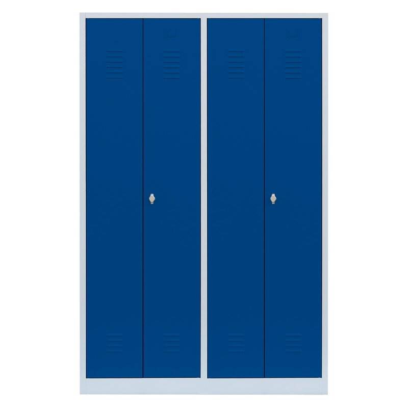 Produktbild Lüllmann Garderobenschrank 4 Abteile je 2 mittig schließend 1800 x 1170 x 500 mm bild 2