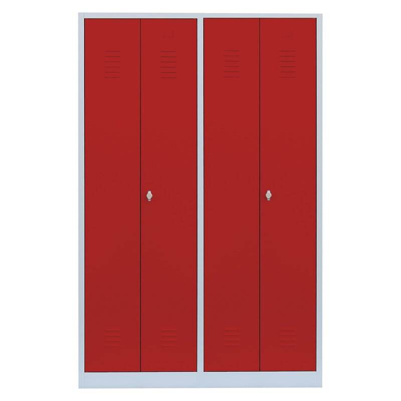 Produktbild Lüllmann Garderobenschrank 4 Abteile je 2 mittig schließend 1800 x 1170 x 500 mm bild 2