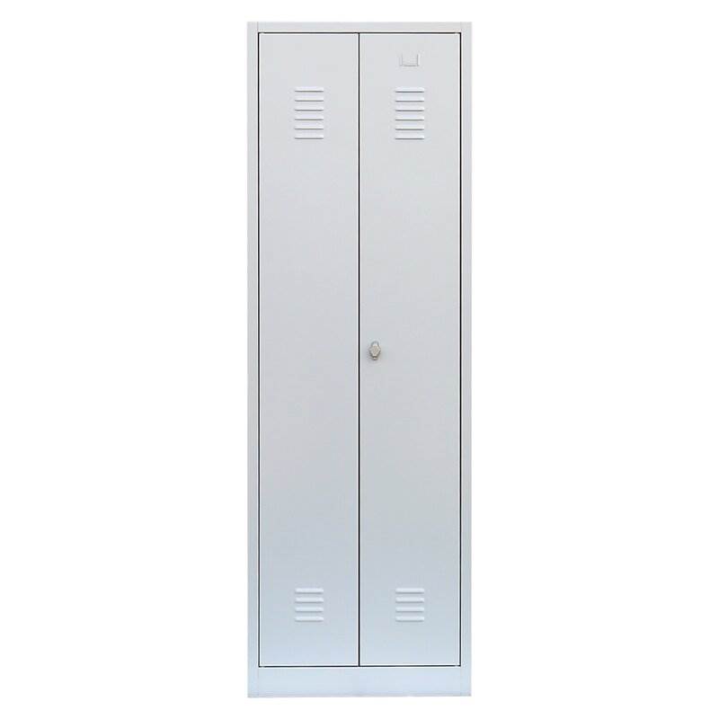 Produktbild Lüllmann Garderobenschrank 2 Abteile mittig schließend 1800 x 500 x 500 mm in lichtgrau bild 2