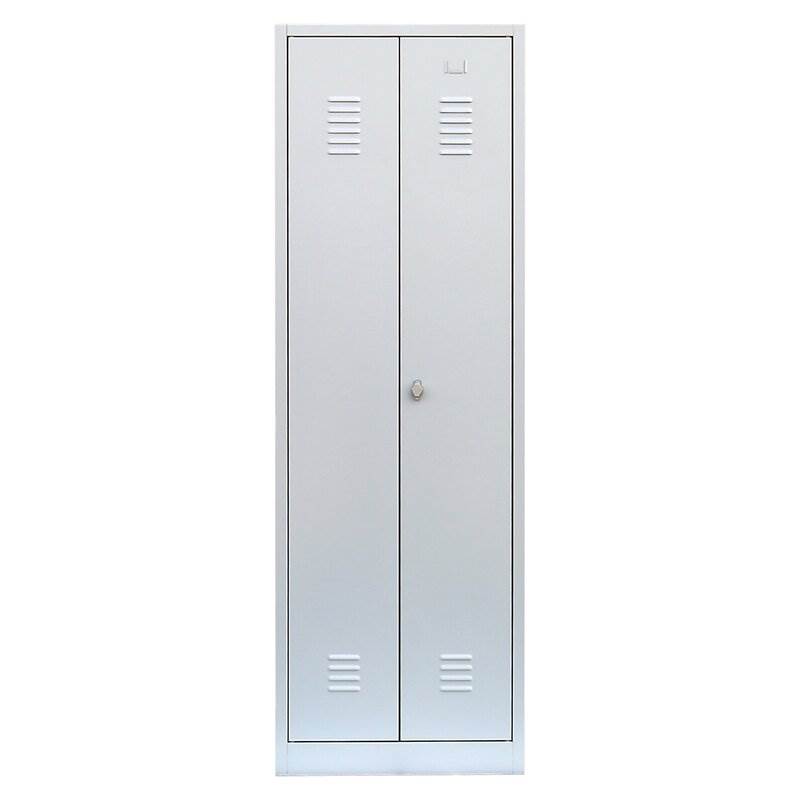 Produktbild Lüllmann Garderobenschrank 2 Abteile mittig schließend 1800 x 600 x 500 mm in lichtgrau bild 2