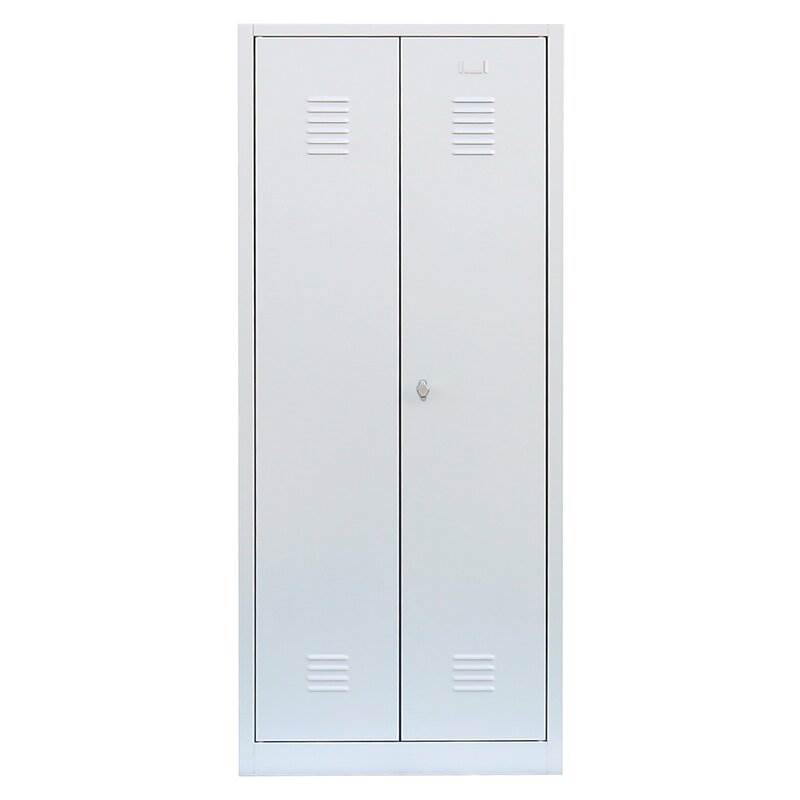 Produktbild Lüllmann Garderobenschrank 2 Abteile mittig schließend 1800 x 800 x 500 mm in lichtgrau bild 2