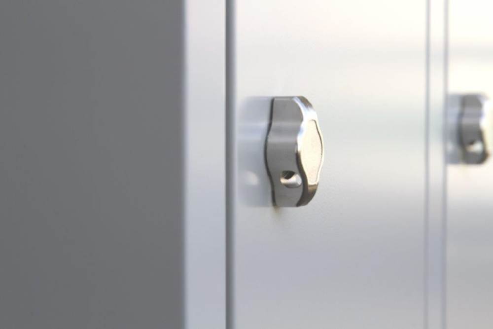 Produktbild Lüllmann Garderobenschrank 2 Abteile 1800 x 600 x 500 mm RAL 9003 signalweiß bild 5