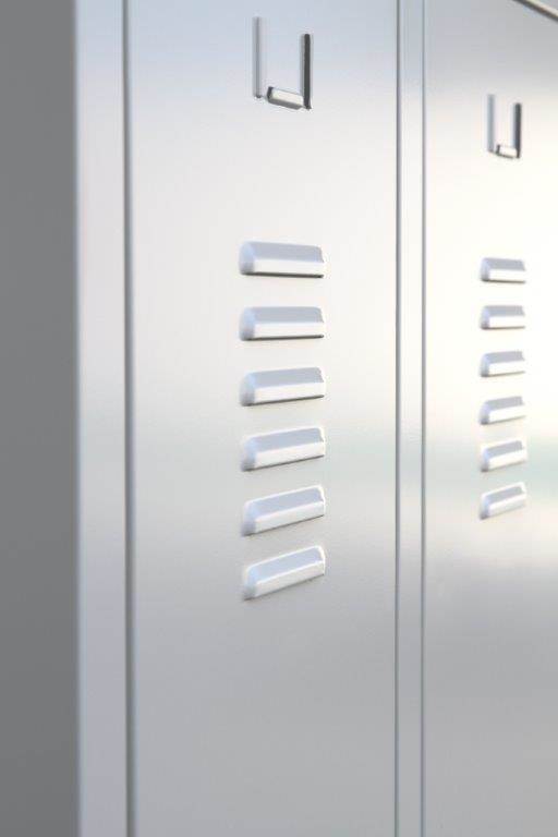 Produktbild Lüllmann Garderobenschrank 2 Abteile 1800 x 600 x 500 mm RAL 9003 signalweiß bild 6